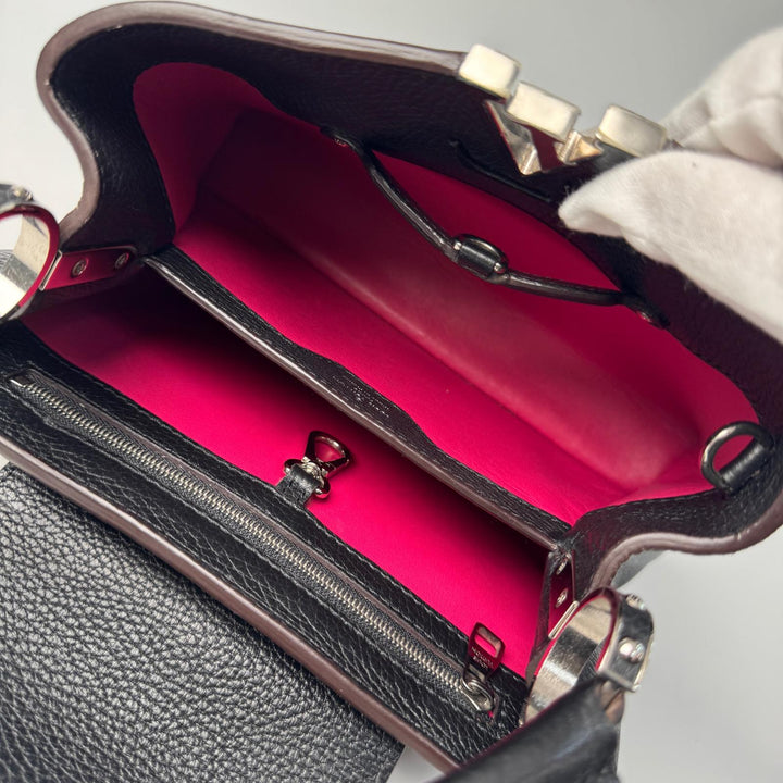 美品 ルイヴィトン LOUIS VUITTON カプシーヌBB M94586 AH2164 2way ショルダーバッグ ハンドバッグ 黒 ブラック 斜めがけ クロスボディ レディース