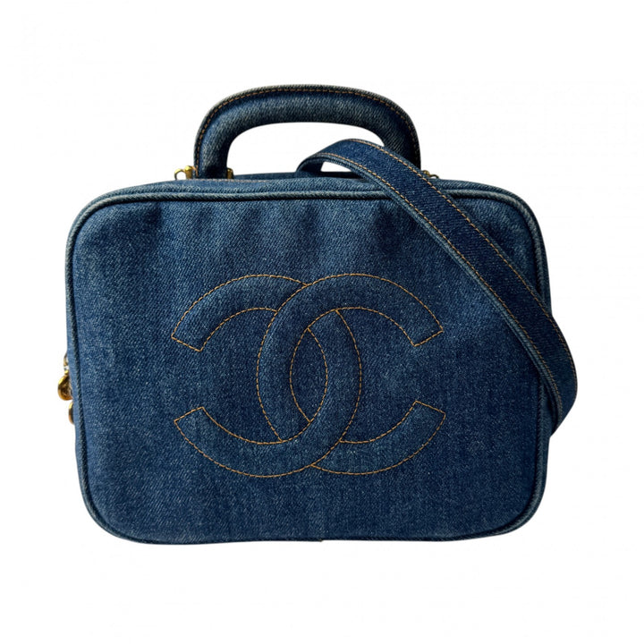 シャネル CHANEL デニム バニティバッグ 2way ショルダーバッグ 4番台 斜めがけ クロスボディ レディース