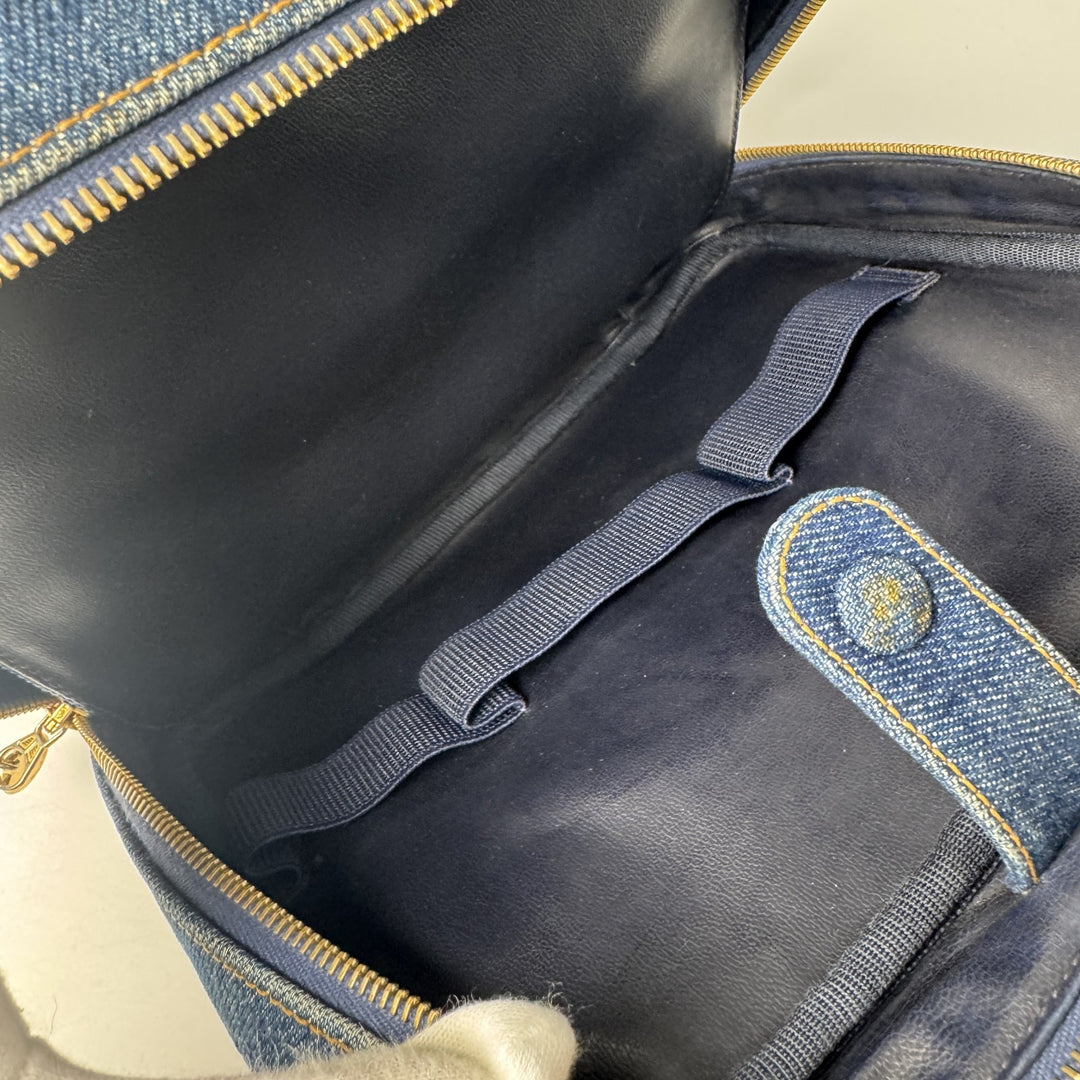 シャネル CHANEL デニム バニティバッグ 2way ショルダーバッグ 4番台 斜めがけ クロスボディ レディース
