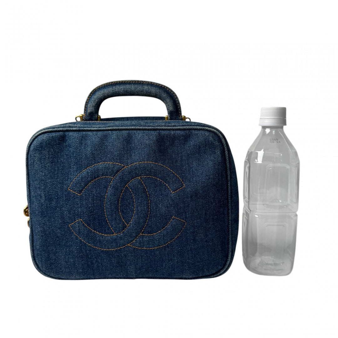 シャネル CHANEL デニム バニティバッグ 2way ショルダーバッグ 4番台 斜めがけ クロスボディ レディース