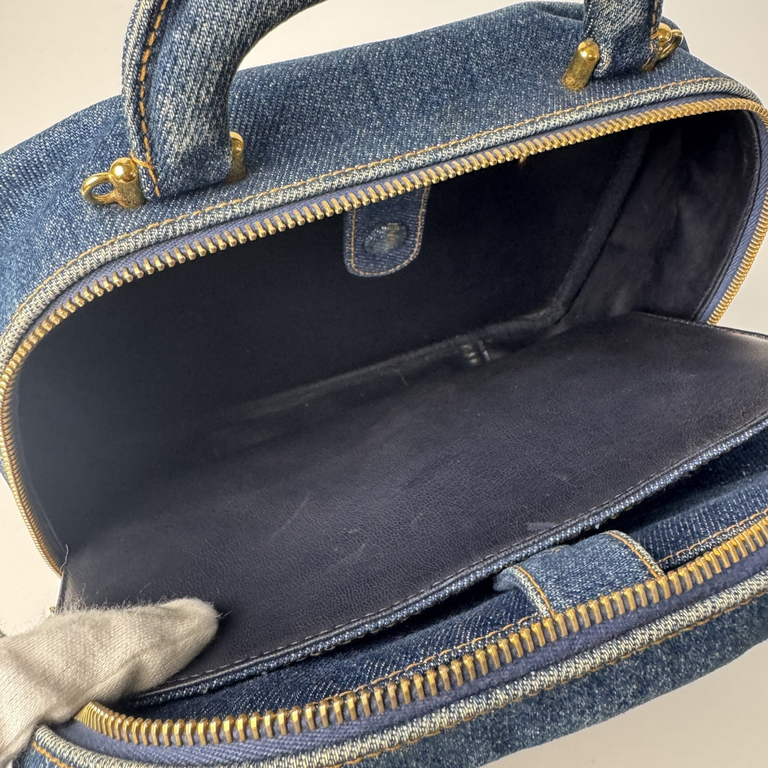 シャネル CHANEL デニム バニティバッグ 2way ショルダーバッグ 4番台 斜めがけ クロスボディ レディース