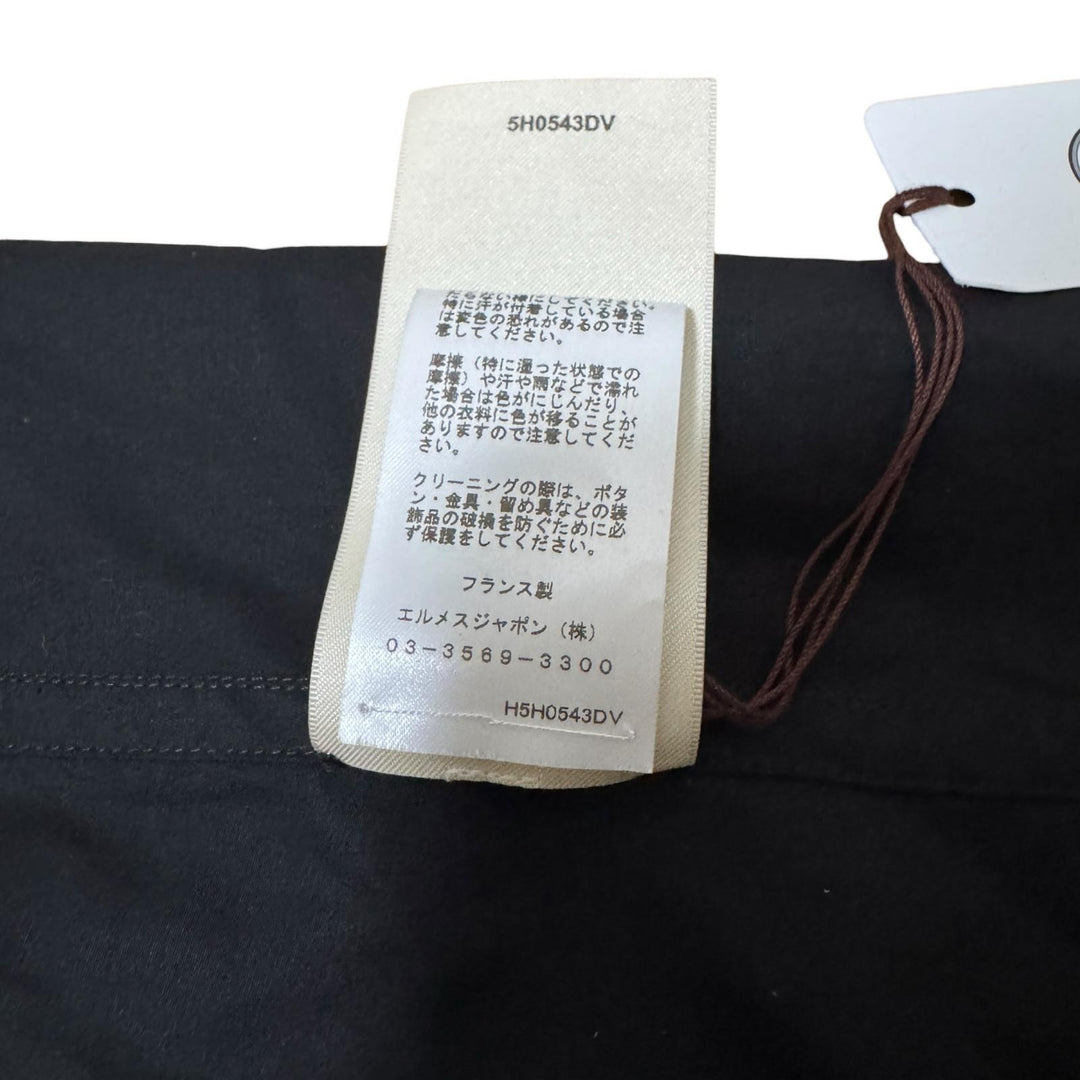 新品 エルメス HERMES クルードセル 黒 ベルト付 ワンピース 袖ロールアップ #34 5H0543DV レディース