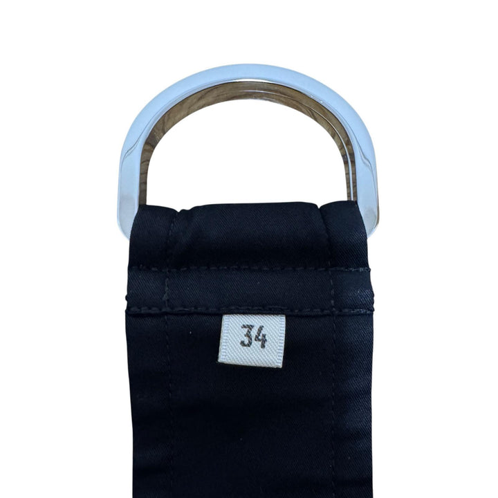 新品 エルメス HERMES クルードセル 黒 ベルト付 ワンピース 袖ロールアップ #34 5H0543DV レディース