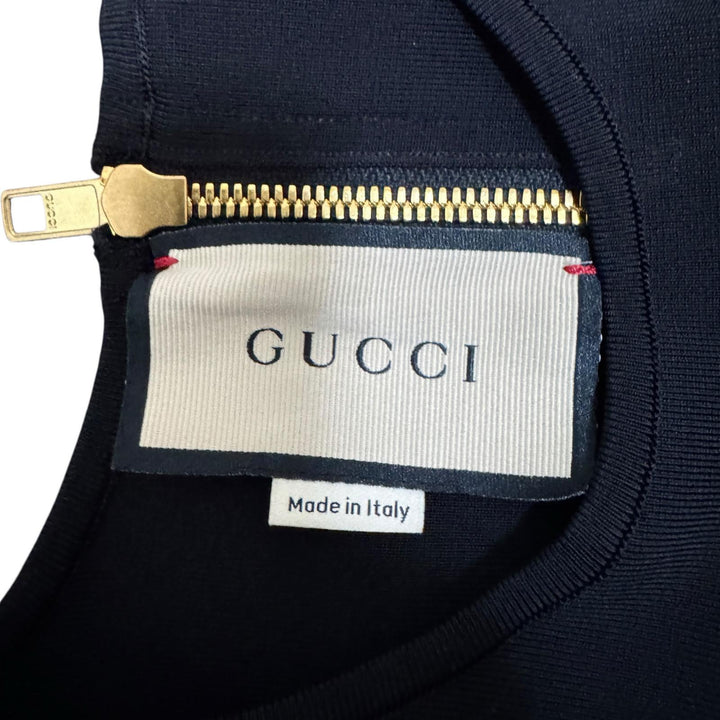 美品 グッチ GUCCI ビスコースリブステッチ ワンピース 678172 フォーマル #S レディース
