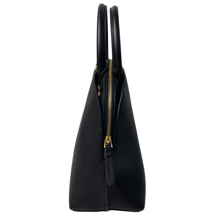 新品同様 フェラガモ Ferragamo ガンチーニ 2way ショルダーバッグ ハンドバッグ レザー ブラック 斜めがけ クロスボディ レディース