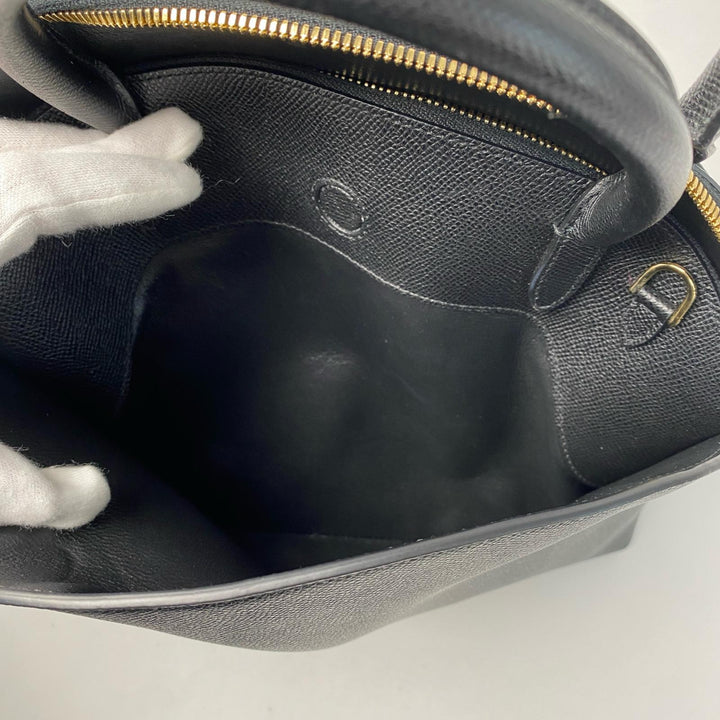 新品同様 フェラガモ Ferragamo ガンチーニ 2way ショルダーバッグ ハンドバッグ レザー ブラック 斜めがけ クロスボディ レディース