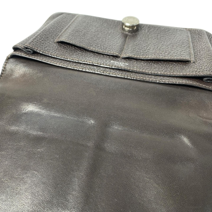 エルメス HERMES ドゴンデュオ GM 二つ折財布 コインケース付 レザー メンズ
