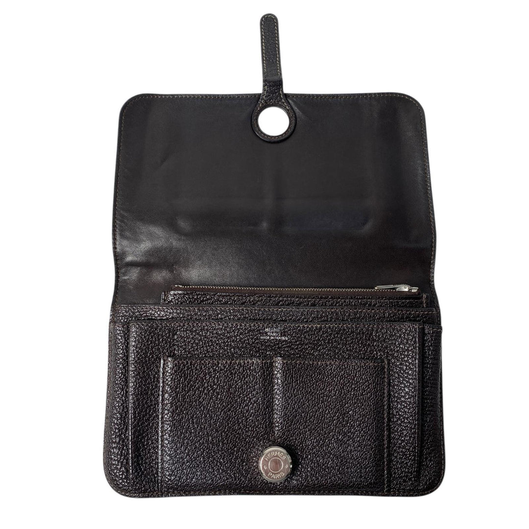 エルメス HERMES ドゴンデュオ GM 二つ折財布 コインケース付 レザー メンズ