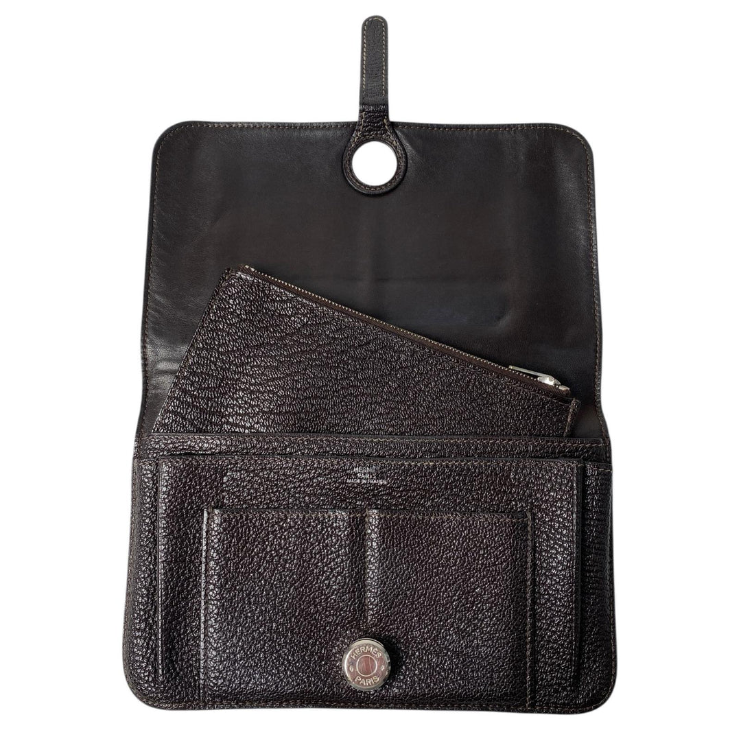 エルメス HERMES ドゴンデュオ GM 二つ折財布 コインケース付 レザー メンズ