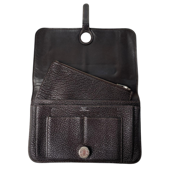 エルメス HERMES ドゴンデュオ GM 二つ折財布 コインケース付 レザー メンズ