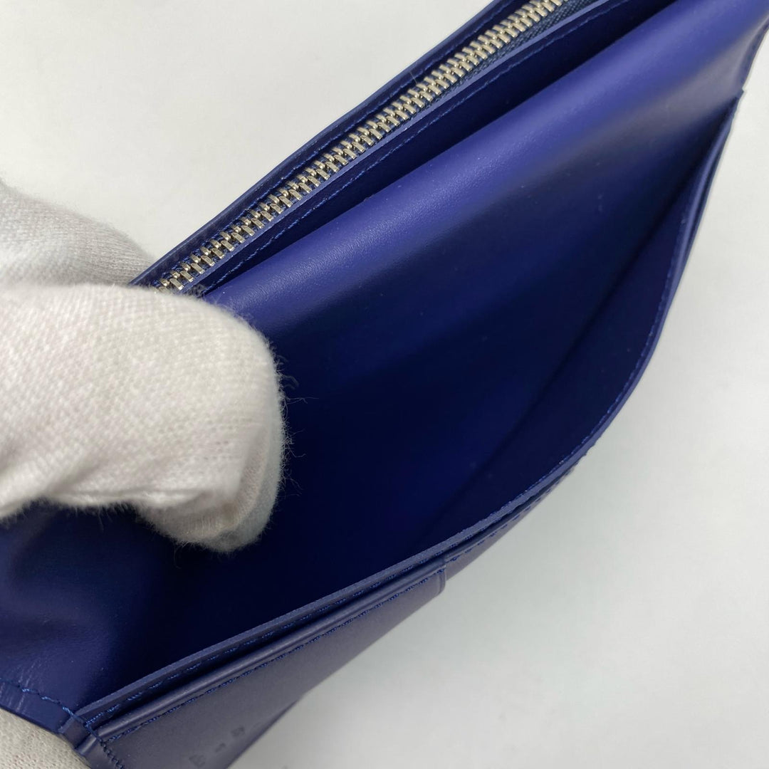 美品 ルイ ヴィトン LOUIS VUITTON ポルトフォイユブラザ モノグラム バンダナブルー IC M81405 メンズ