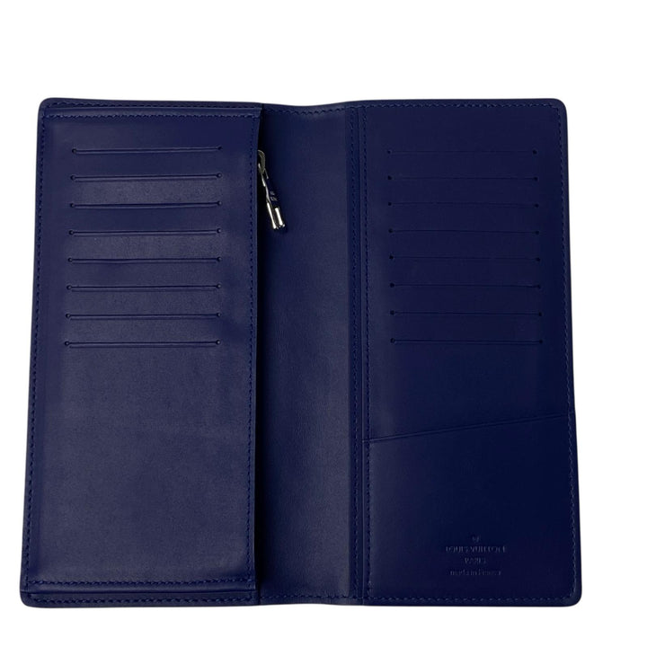 美品 ルイ ヴィトン LOUIS VUITTON ポルトフォイユブラザ モノグラム バンダナブルー IC M81405 メンズ