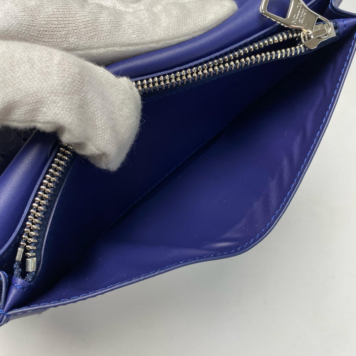 美品 ルイ ヴィトン LOUIS VUITTON ポルトフォイユブラザ モノグラム バンダナブルー IC M81405 メンズ