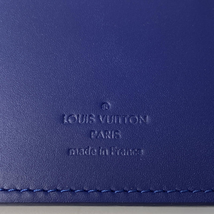 美品 ルイ ヴィトン LOUIS VUITTON ポルトフォイユブラザ モノグラム バンダナブルー IC M81405 メンズ