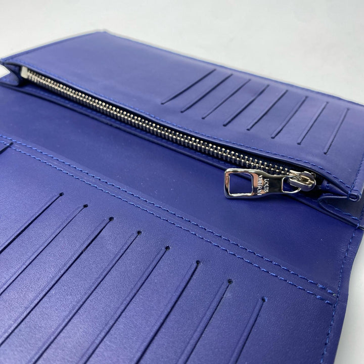 美品 ルイ ヴィトン LOUIS VUITTON ポルトフォイユブラザ モノグラム バンダナブルー IC M81405 メンズ