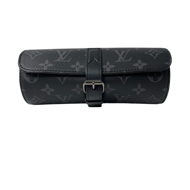 新品同様 ヴィトン LOUIS VUITTON エテュイ 3 モントル モノグラムエクリプス ウォッチケース M43385 IC メンズ