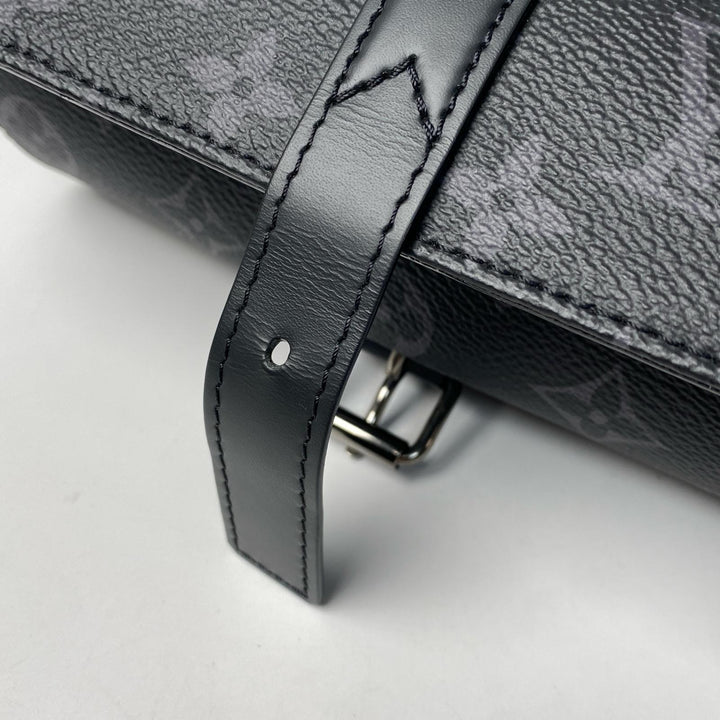 新品同様 ヴィトン LOUIS VUITTON エテュイ 3 モントル モノグラムエクリプス ウォッチケース M43385 IC メンズ