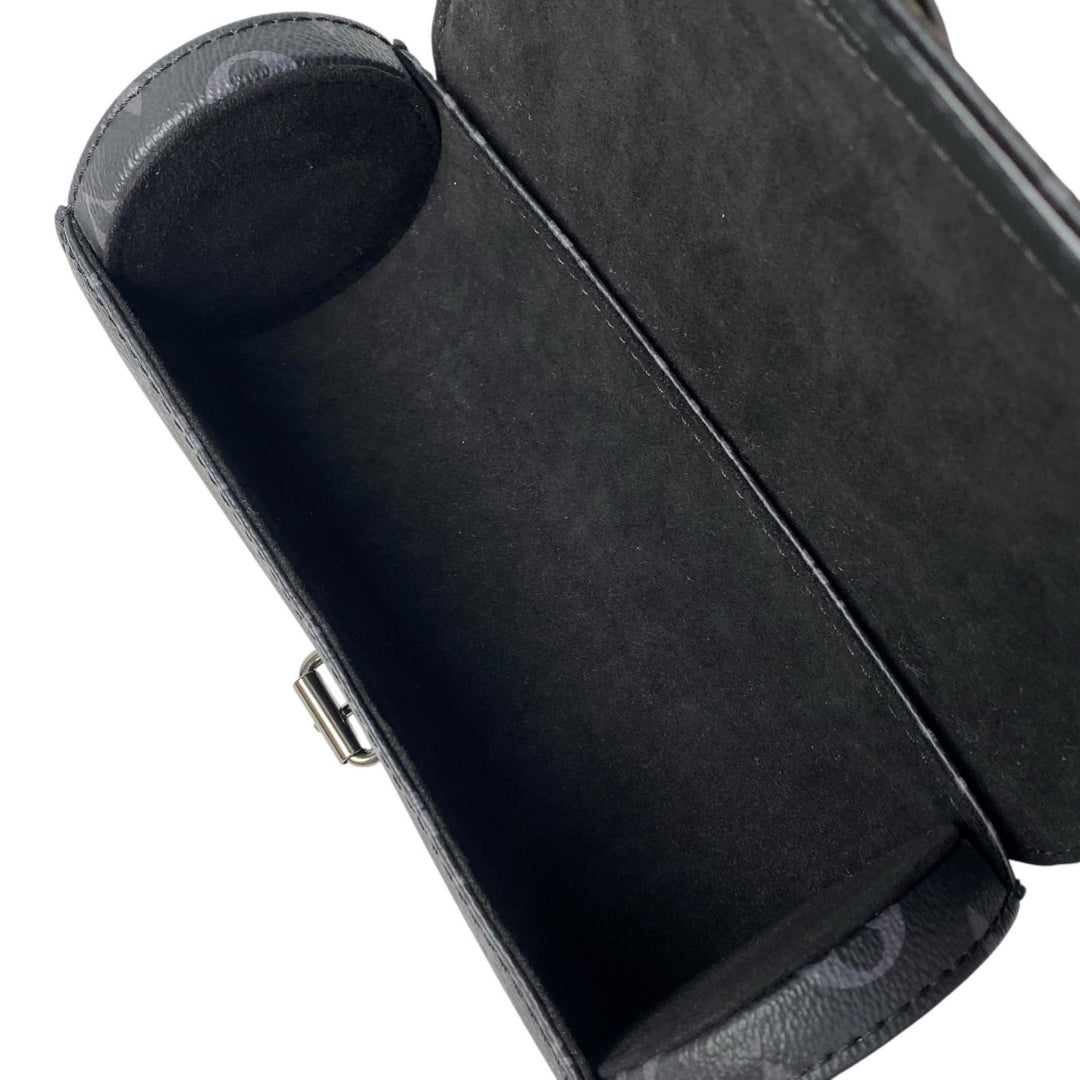 新品同様 ヴィトン LOUIS VUITTON エテュイ 3 モントル モノグラムエクリプス ウォッチケース M43385 IC メンズ