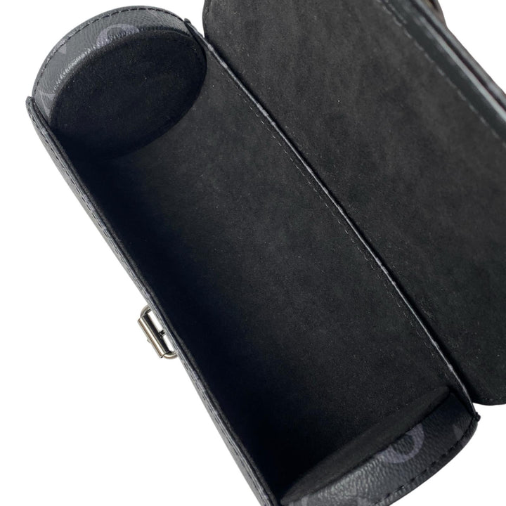 新品同様 ヴィトン LOUIS VUITTON エテュイ 3 モントル モノグラムエクリプス ウォッチケース M43385 IC メンズ