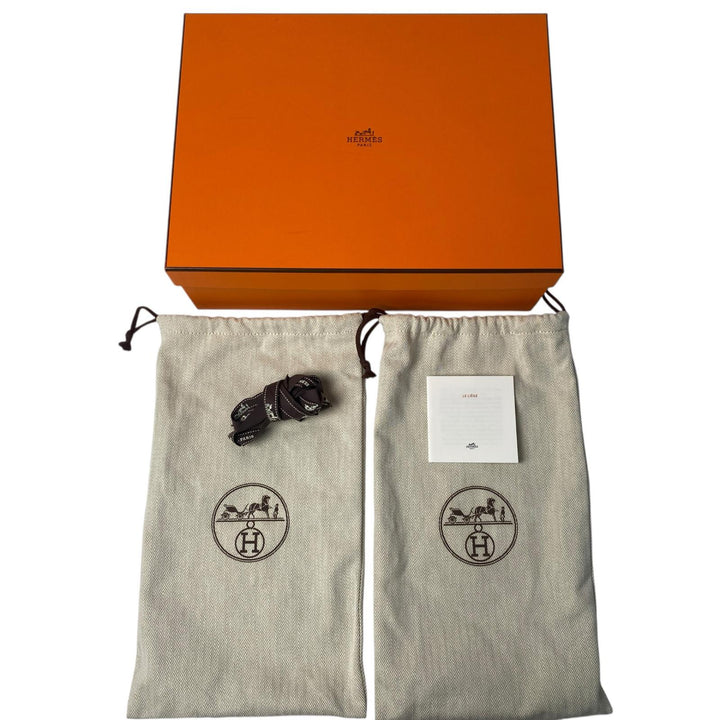 美品 エルメス HERMES エズ 30 サンダル 厚底 ブラック 黒 #37 レディース