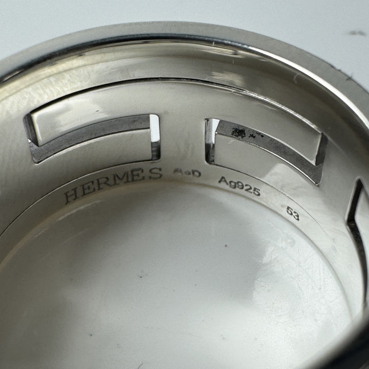 新品仕上げ エルメス HERMES ムーブアッシュリング Ag925 #53 約12号（日本サイズ）レディース