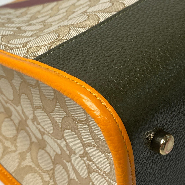 美品 コーチ COACH デンプシー トートバッグ シグネチャー 1917 肩がけ レディース