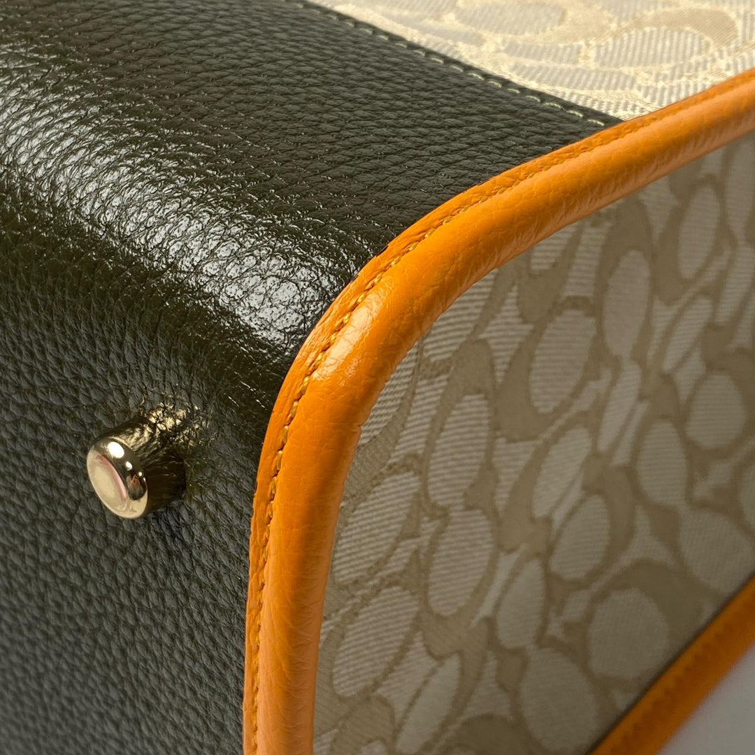 美品 コーチ COACH デンプシー トートバッグ シグネチャー 1917 肩がけ レディース