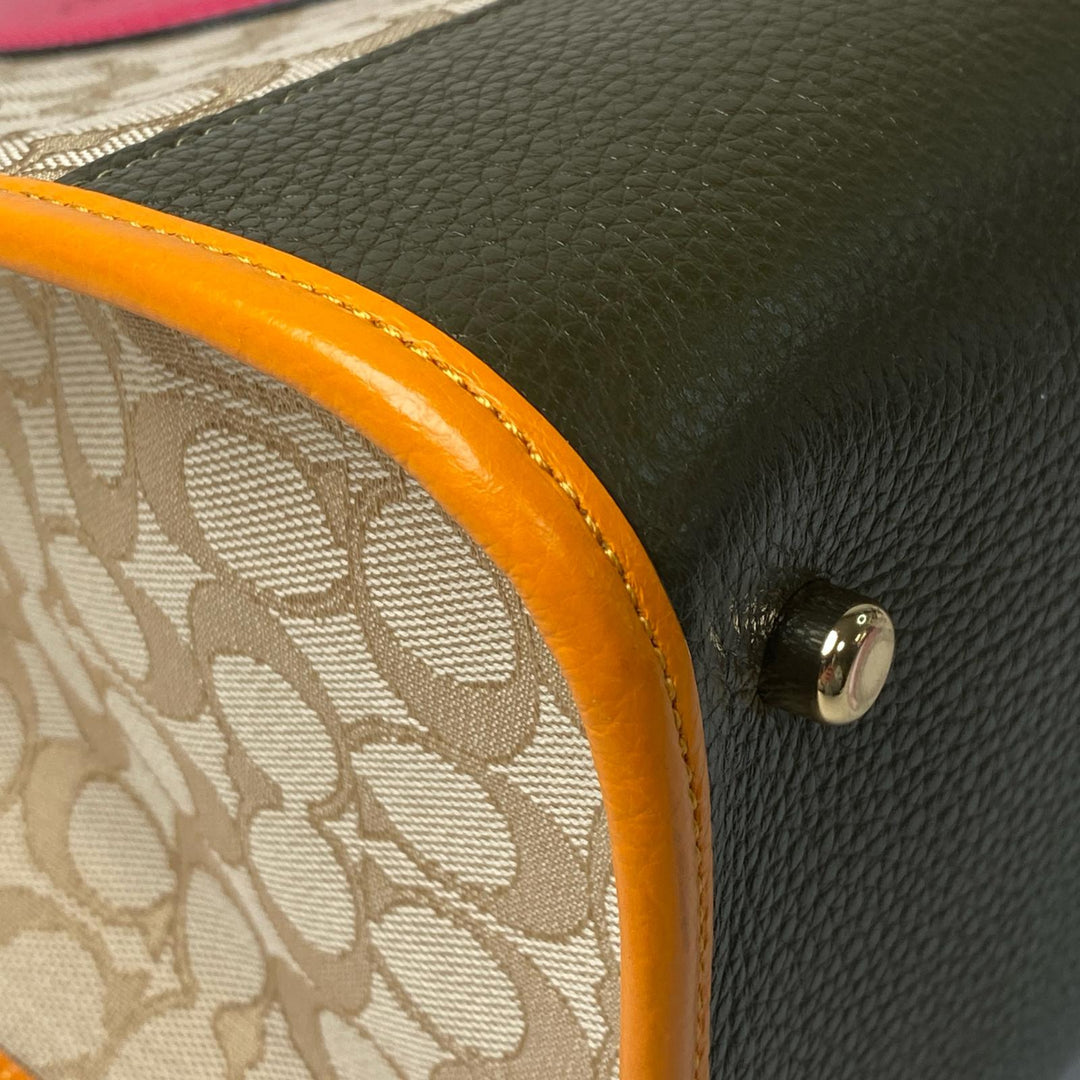 美品 コーチ COACH デンプシー トートバッグ シグネチャー 1917 肩がけ レディース