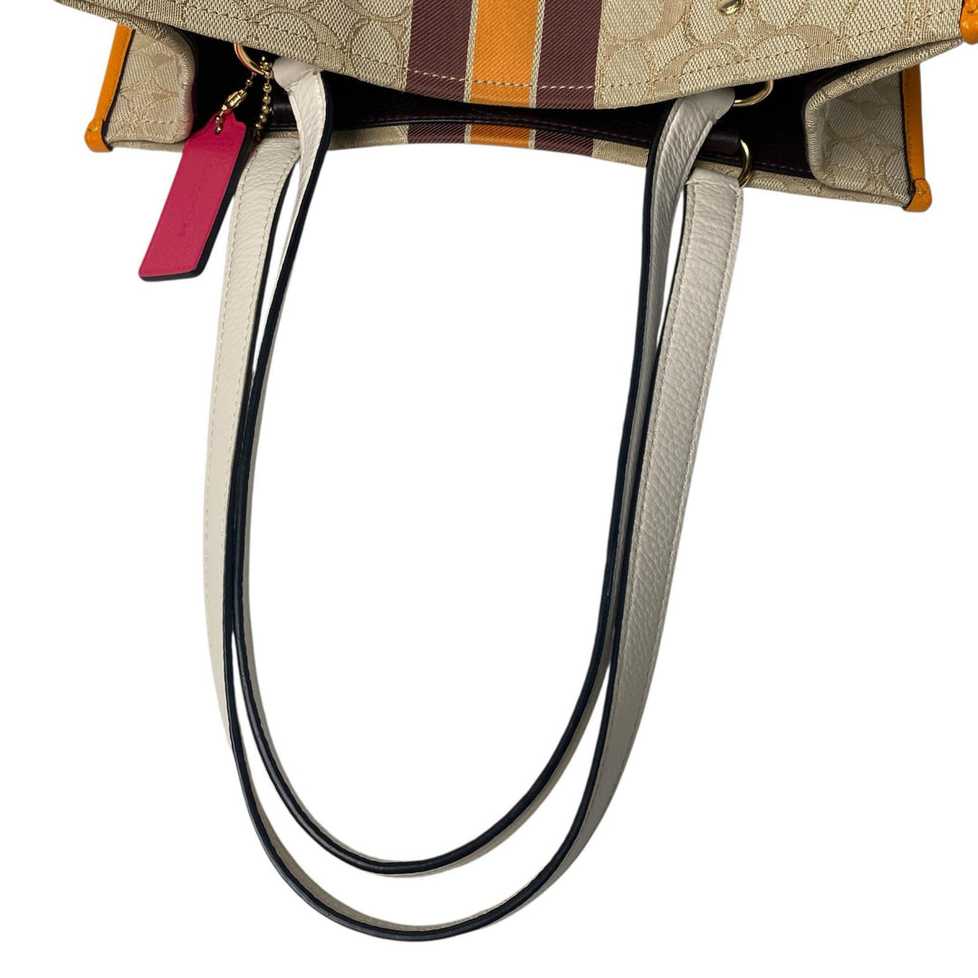 美品 コーチ COACH デンプシー トートバッグ シグネチャー 1917 肩がけ レディース