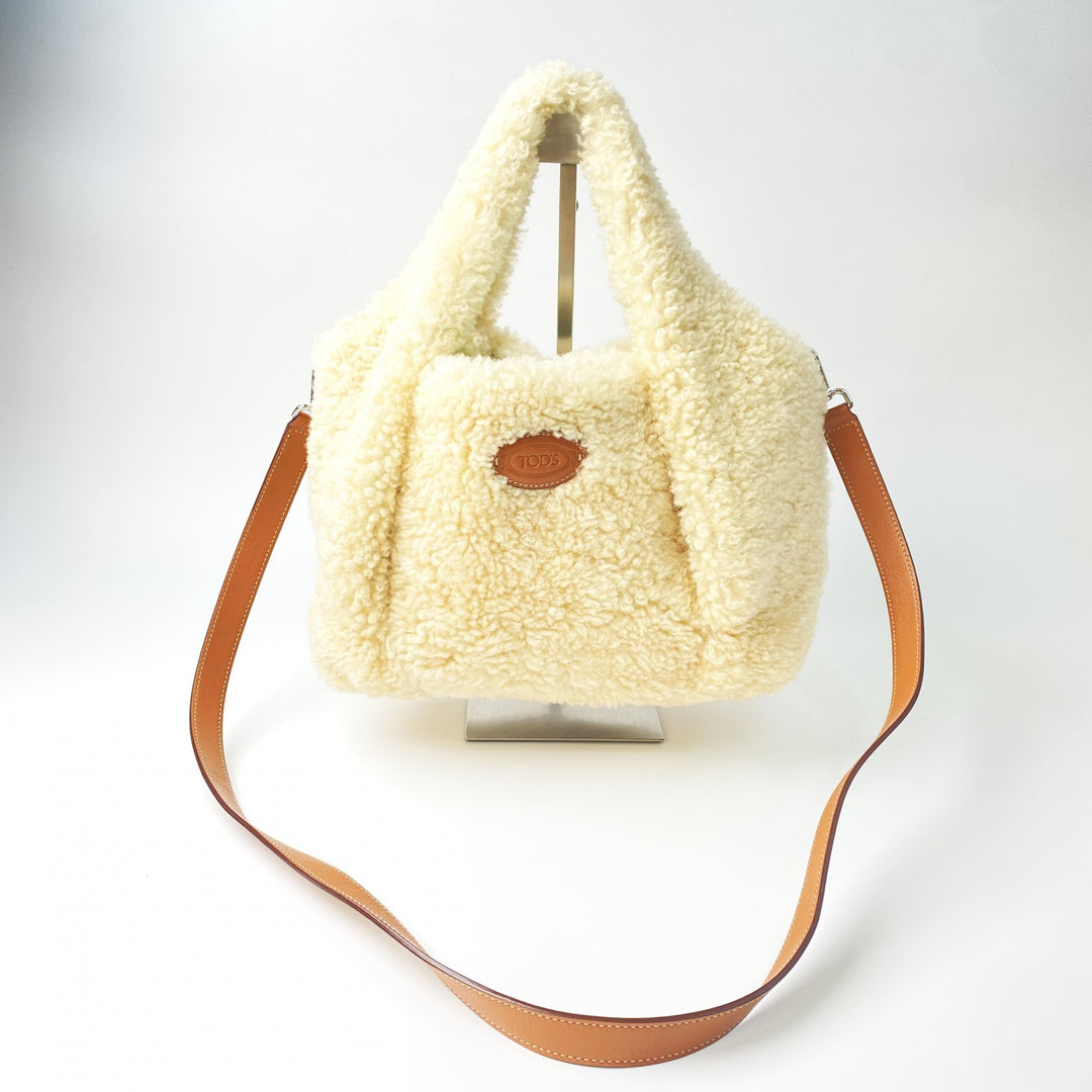 トッズ TOD's レディース ショッピングバッグ トートバッグ ショルダーバッグ 2way ムートン