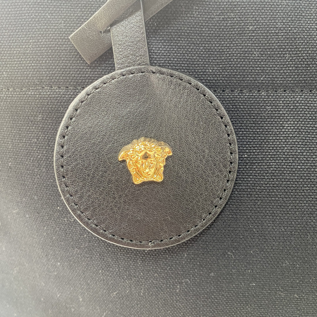 未使用 ヴェルサーチェ ヴェルサーチ VERSACE レディース スタッズロゴ 2way トートバッグ ショルダーバッグ 1A10397