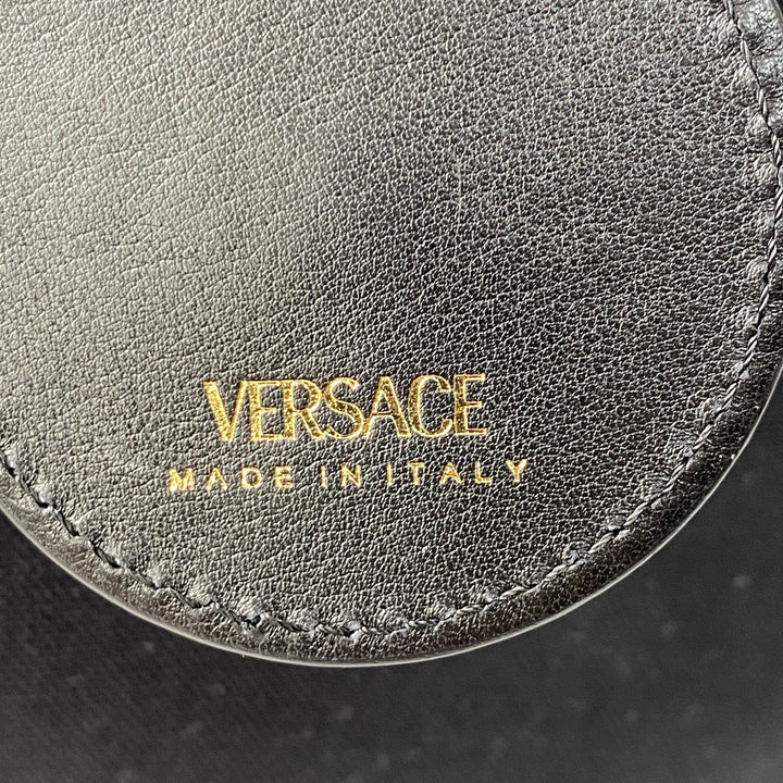 未使用 ヴェルサーチェ ヴェルサーチ VERSACE レディース スタッズロゴ 2way トートバッグ ショルダーバッグ 1A10397