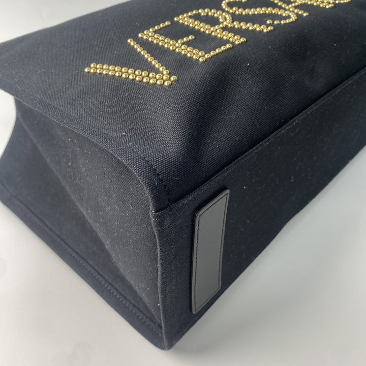 未使用 ヴェルサーチェ ヴェルサーチ VERSACE レディース スタッズロゴ 2way トートバッグ ショルダーバッグ 1A10397