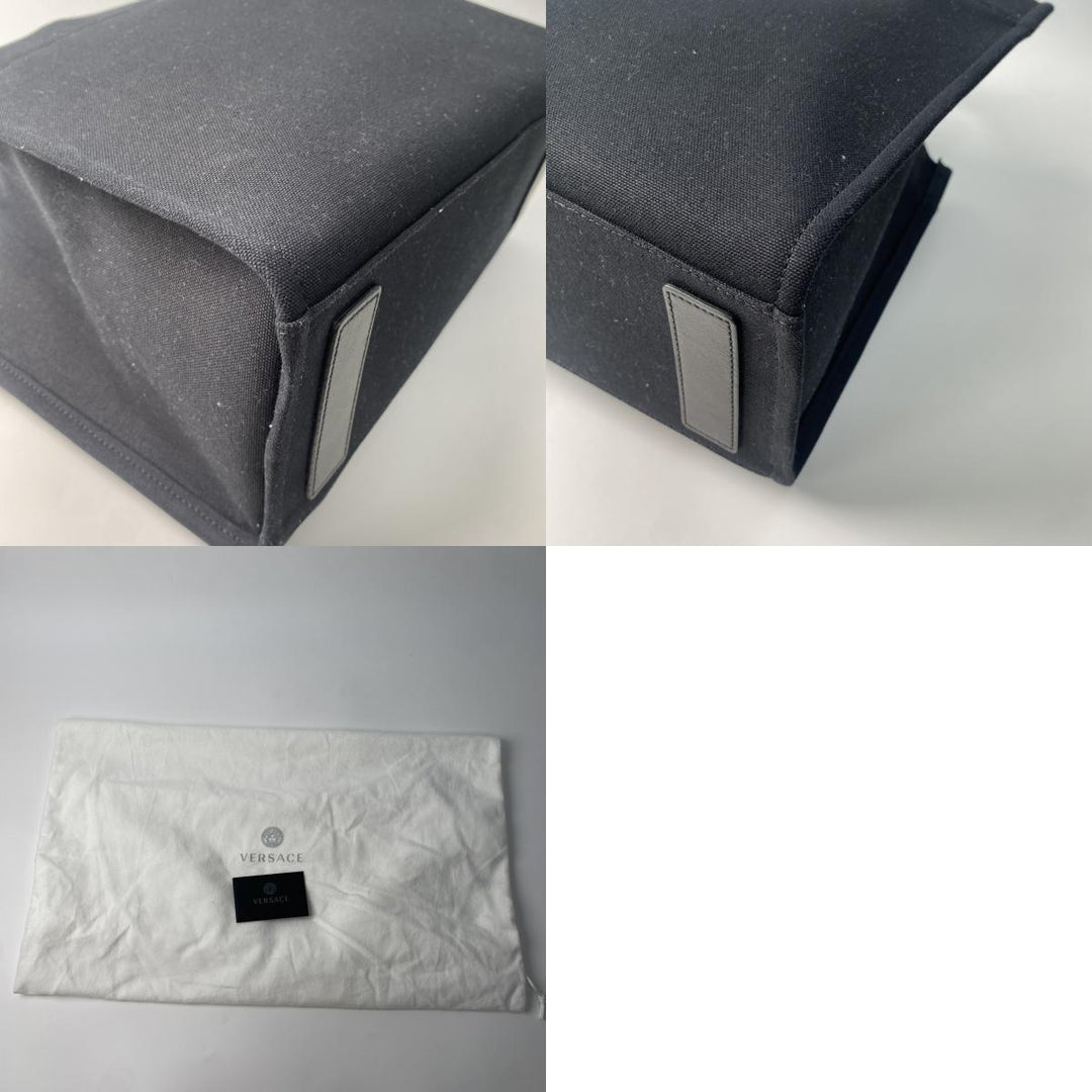 未使用 ヴェルサーチェ ヴェルサーチ VERSACE レディース スタッズロゴ 2way トートバッグ ショルダーバッグ 1A10397