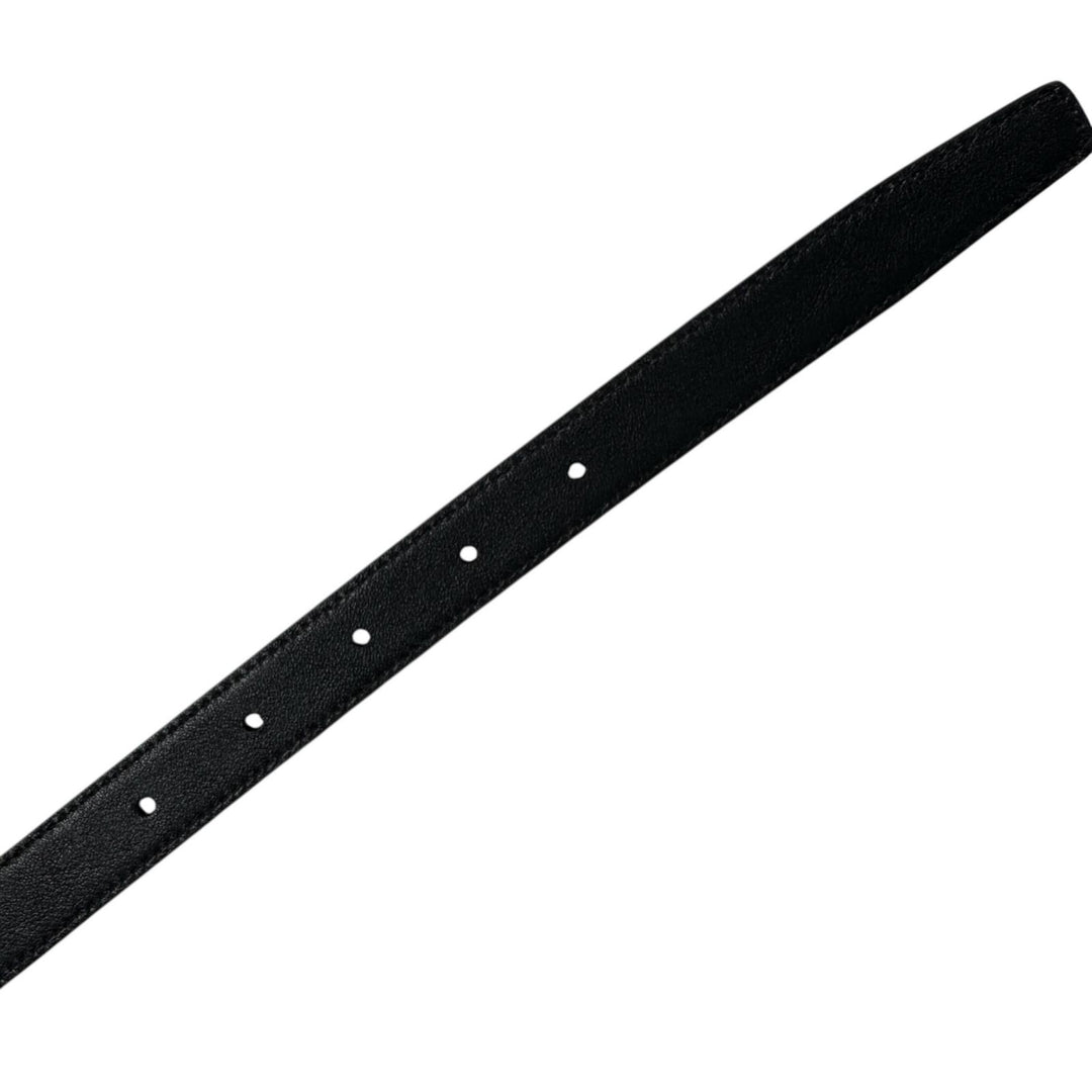 未使用 YSL イヴサンローラン Saint Laurent プッシュピンバックル ベルト 100 シャイニーレザー レディース