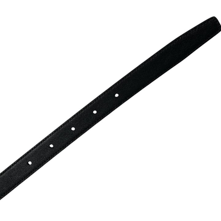未使用 YSL イヴサンローラン Saint Laurent プッシュピンバックル ベルト 100 シャイニーレザー レディース
