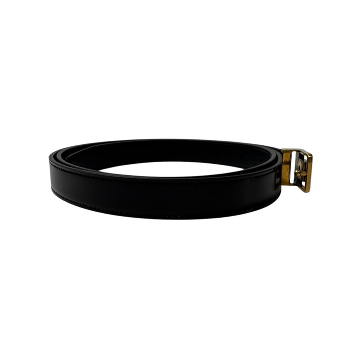 未使用 YSL イヴサンローラン Saint Laurent プッシュピンバックル ベルト 100 シャイニーレザー レディース