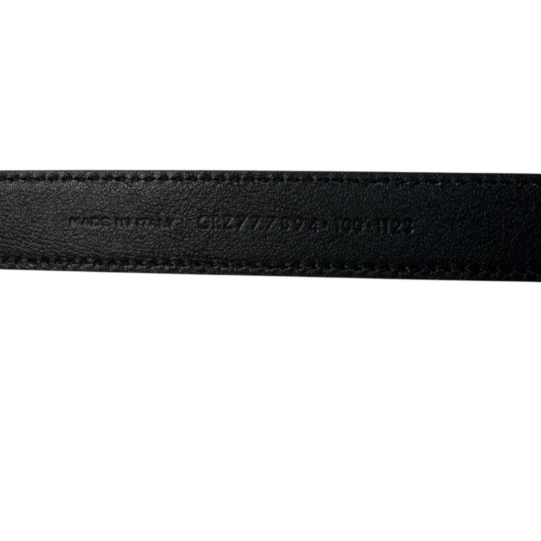 未使用 YSL イヴサンローラン Saint Laurent プッシュピンバックル ベルト 100 シャイニーレザー レディース