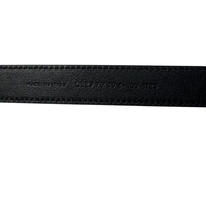 未使用 YSL イヴサンローラン Saint Laurent プッシュピンバックル ベルト 100 シャイニーレザー レディース