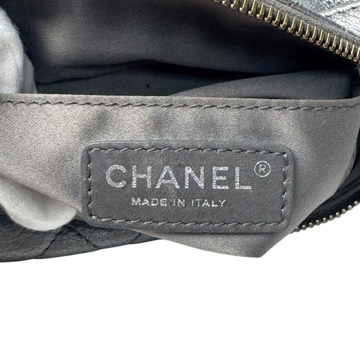 シャネル CHANEL ウエストバッグ ボディバッグ シルバー レザー 19番台 A94102 レディース