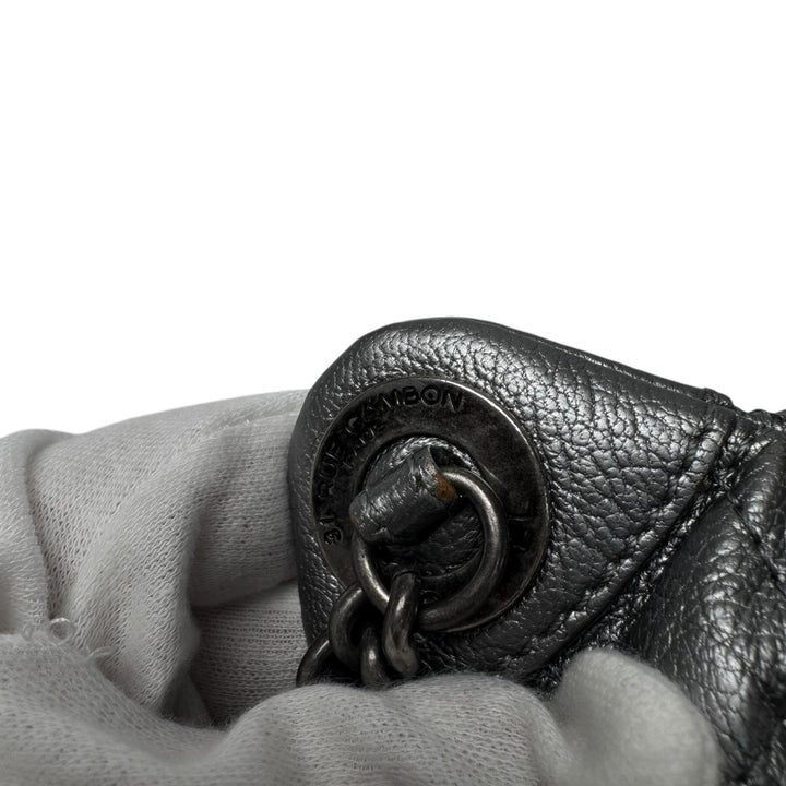 シャネル CHANEL ウエストバッグ ボディバッグ シルバー レザー 19番台 A94102 レディース