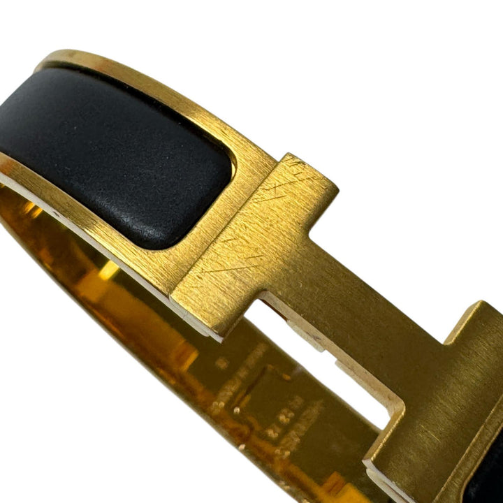 エルメス HERMES クリックHH ブレスレットTS ノワール・マット GD金具 T5 メンズ