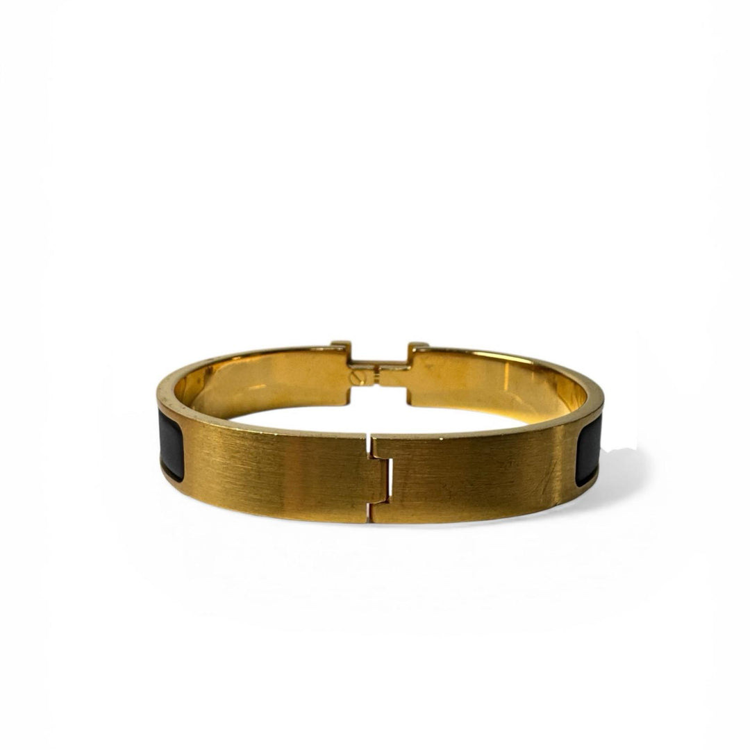 エルメス HERMES クリックHH ブレスレットTS ノワール・マット GD金具 T5 メンズ