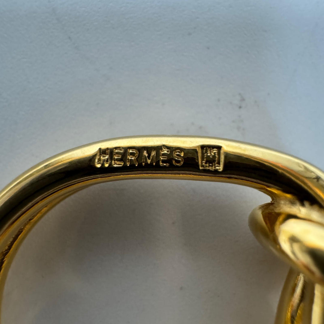 エルメス HERMES アタメ スカーフリング ゴールド レディース