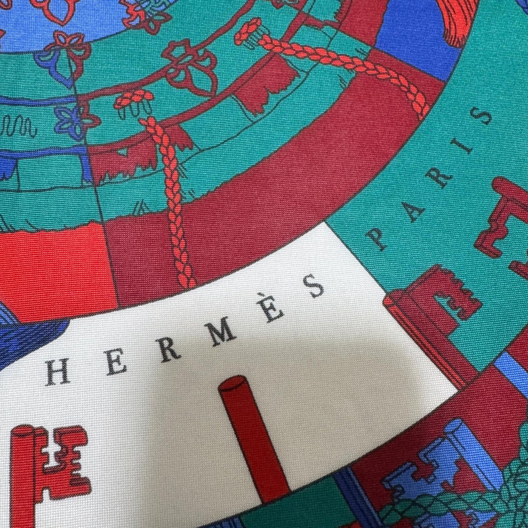 エルメス HERMES カレ90 TOURS DE CLES 鍵への螺旋 スカーフ レディース