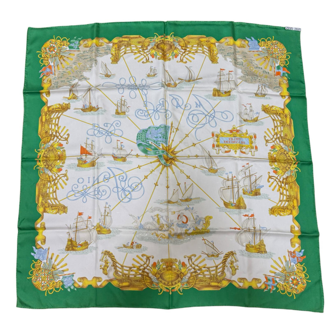 エルメス HERMES カレ90 Voiles de Lumière 光の帆船 スカーフ レディース
