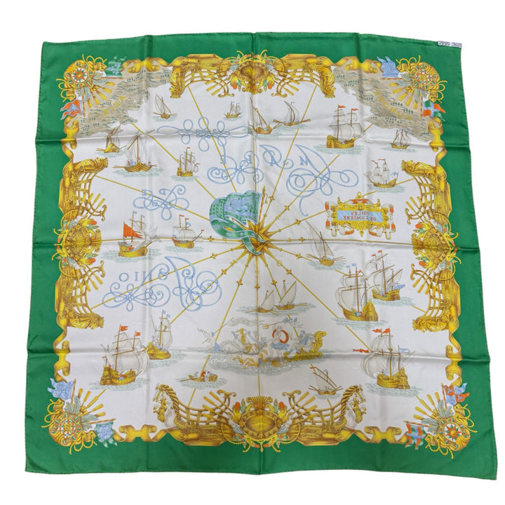 エルメス HERMES カレ90 Voiles de Lumière 光の帆船 スカーフ レディース
