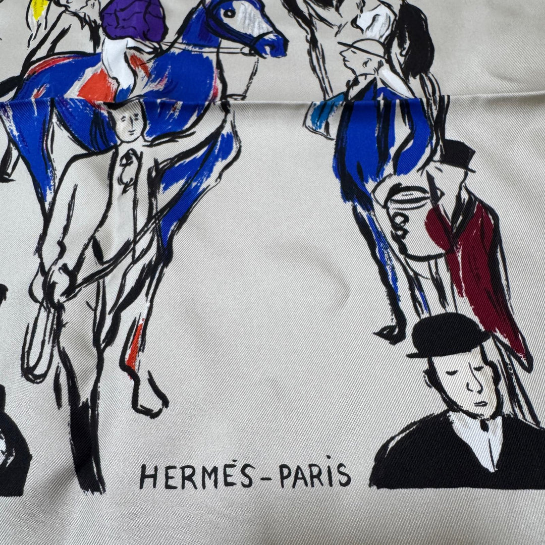 エルメスHERMES カレ90 パドック Paddock スカーフ シルク レディース