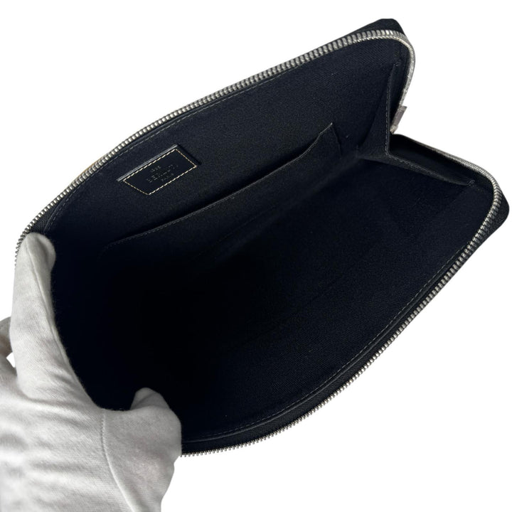 美品 ベルルッティ Berluti ニノ クラッチバッグ GM キャンバス×レザー メンズ
