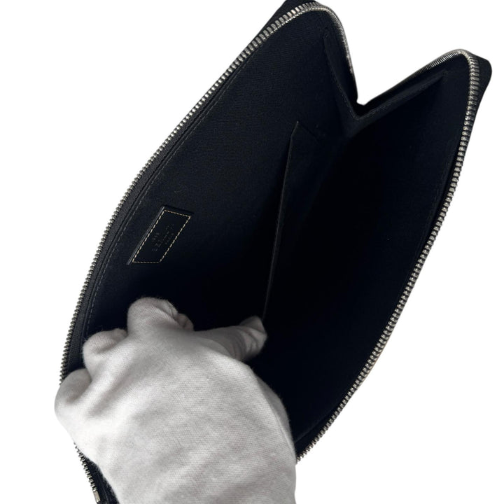 美品 ベルルッティ Berluti ニノ クラッチバッグ GM キャンバス×レザー メンズ